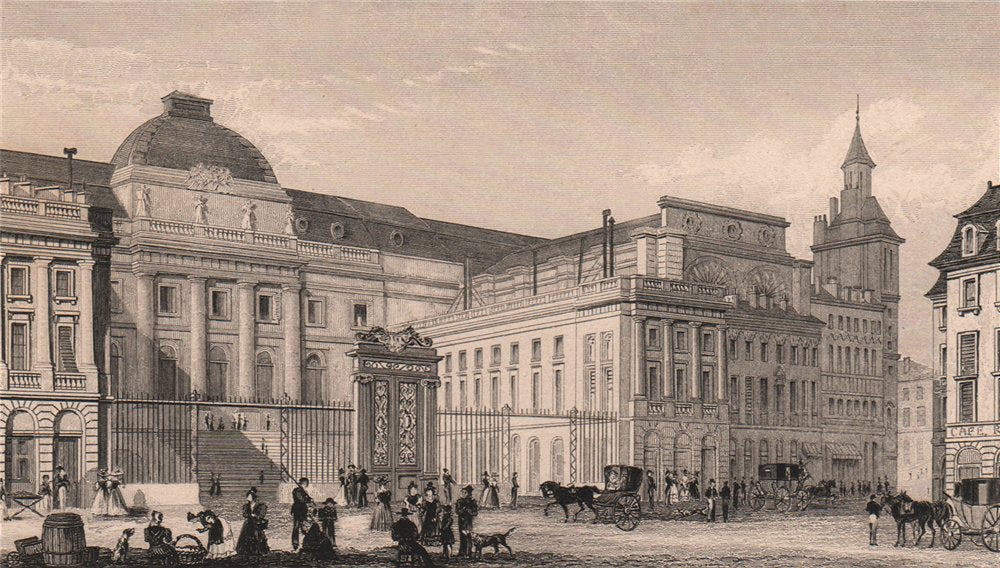 PARIS. Palais de Justice. BICKNELL 1845 old antique vintage print picture